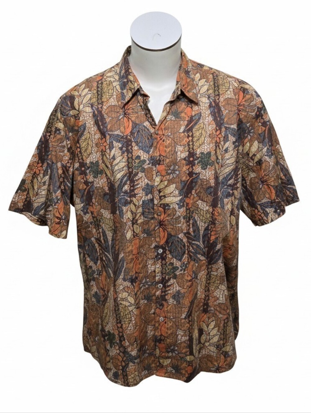 Tori Richard Hawaiian Shirt Short Sleeve 100% Cotton Lawn, Men's 4XT 4XL Tall